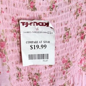 Floral Pink Spaghetti Strap Dress